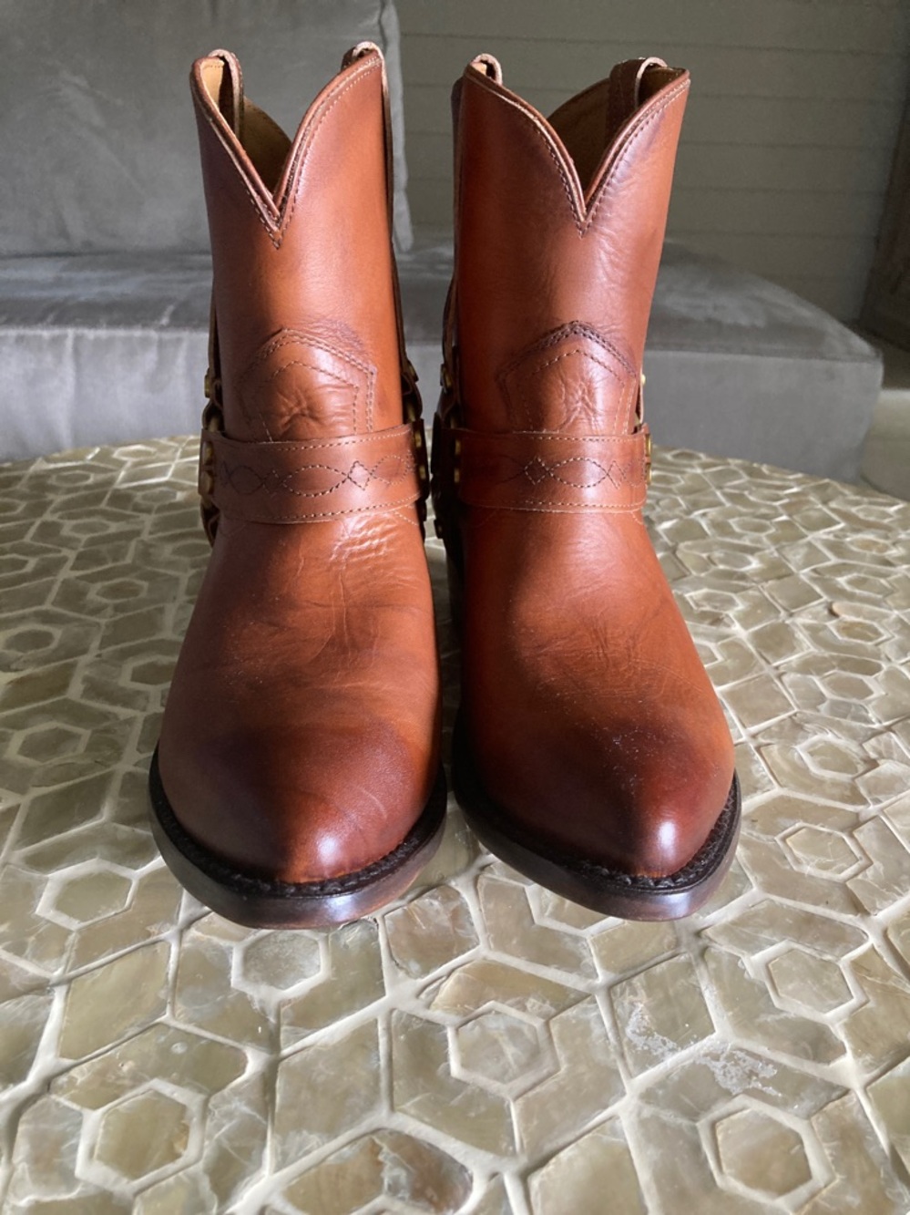 NEW!  Frye Women’s Billy Harness Bootie in ‘Saddle’ (9) - Picture 12 of 13